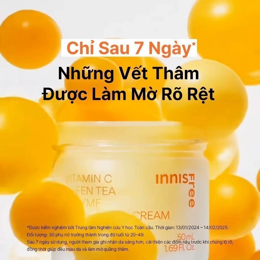 INNISFREE x Kem dưỡng Vitamin C sáng da, mờ thâm dạng gel INNISFREE Green Tea Enzyme Brightening Cream 50ml