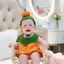Set bodysuit Bí Ngô KÈM MŨ TẶNG TẤT HALLOWEEN Hàn Quốc cho bé trai, gái cho bé trai bé gái 5-14kg