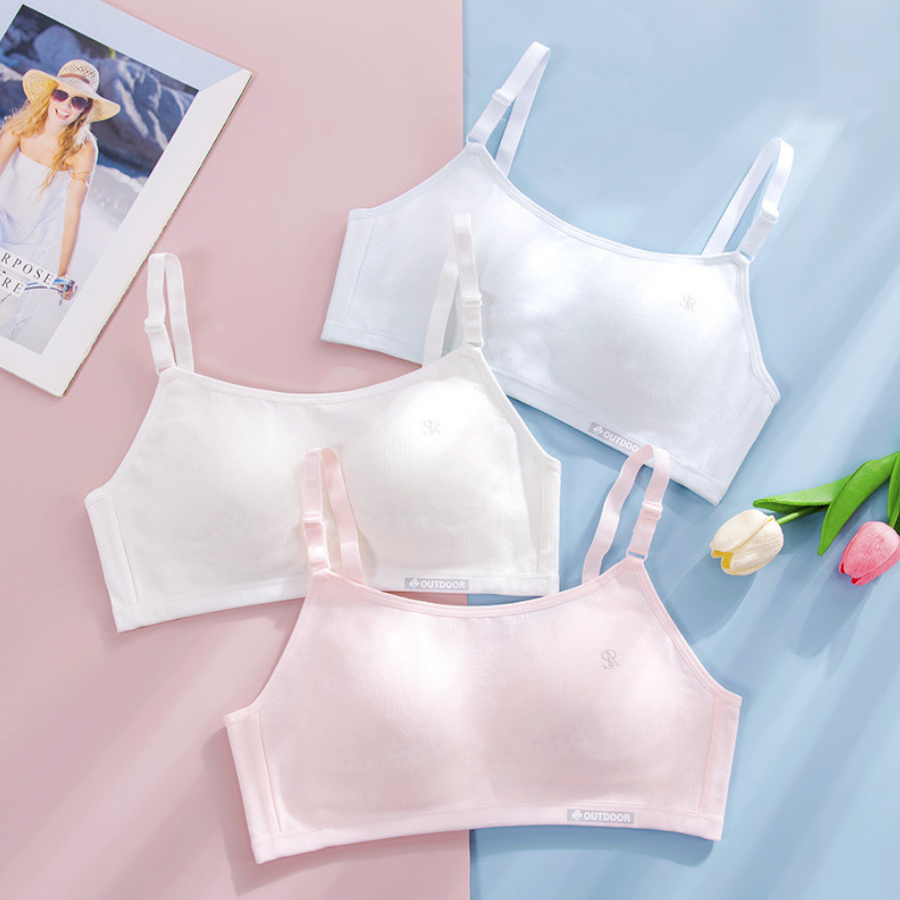 áo ngực, áo lót học sinh cấp 2 cấp 3, đệm liền 2 lớp thông hơi, chất liệu cotton thấm hút và an toàn cho làn da 1075