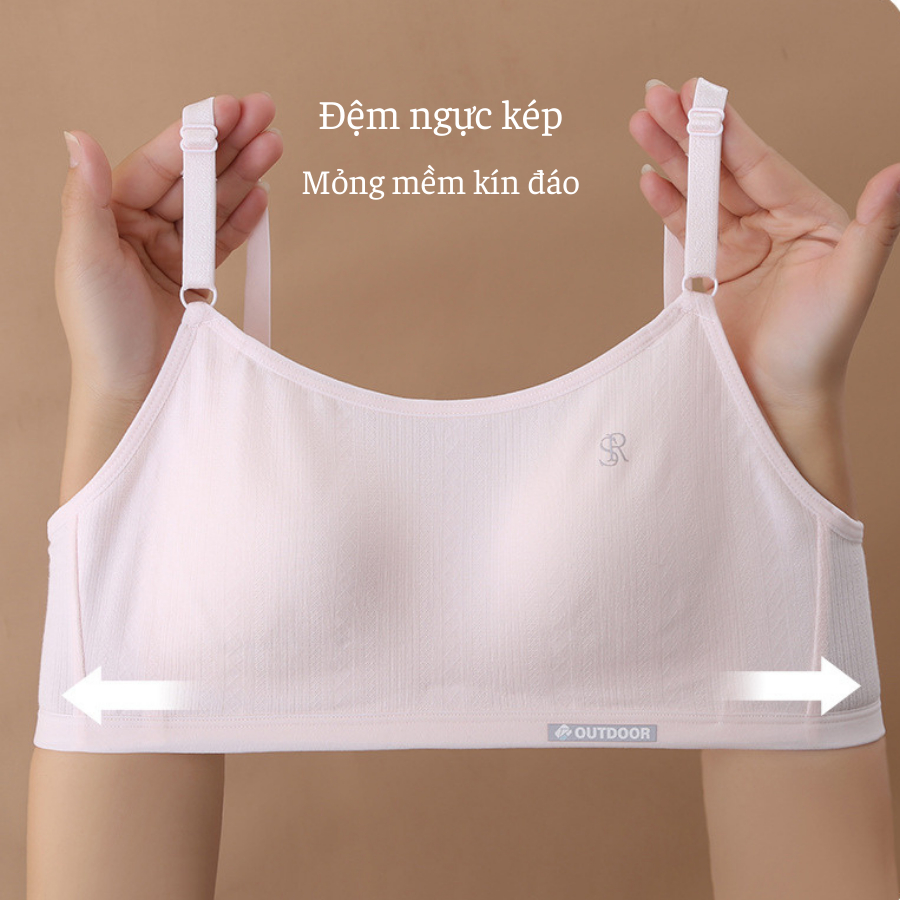áo ngực, áo lót học sinh cấp 2 cấp 3, đệm liền 2 lớp thông hơi, chất liệu cotton thấm hút và an toàn cho làn da 1075
