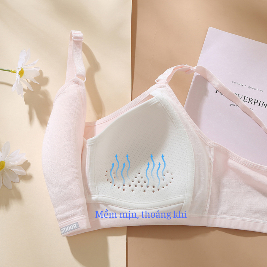 áo ngực, áo lót học sinh cấp 2 cấp 3, đệm liền 2 lớp thông hơi, chất liệu cotton thấm hút và an toàn cho làn da 1075