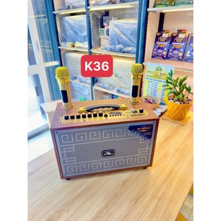 Loa Karaoke Xách Tay Kiomic K36 Tặng Kèm 2 Micro Chống Hú , Bass Âm Không Rè, Âm Thanh Mạnh Mẽ Trung Thực, Sống Động