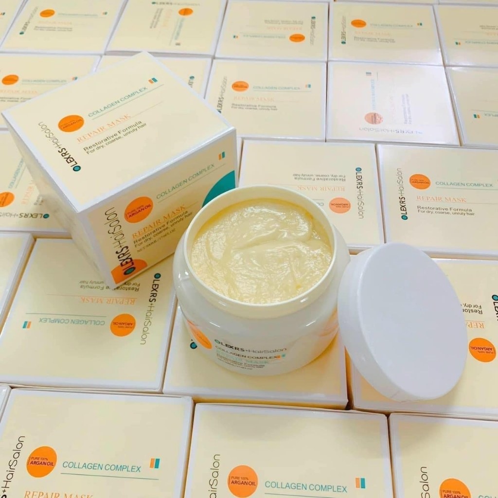 Kem hấp ủ tóc olexrs argan oil collagen complex 500ml phục hồi tóc hư tổn, tóc nát, hương thơm quyến rũ