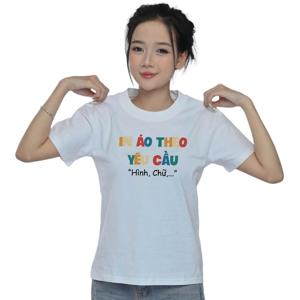 Áo Thun BabyTee In Áo Theo Yêu Cầu, In Hình Ảnh Người Yêu Gia Đình , Nhóm Teambuilding Cotton 250gsm