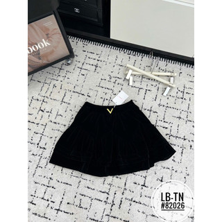 Chân váy nhung tag V cạp chun sau dáng ngắn (có lót quần-nhung cứng) #82026 form to