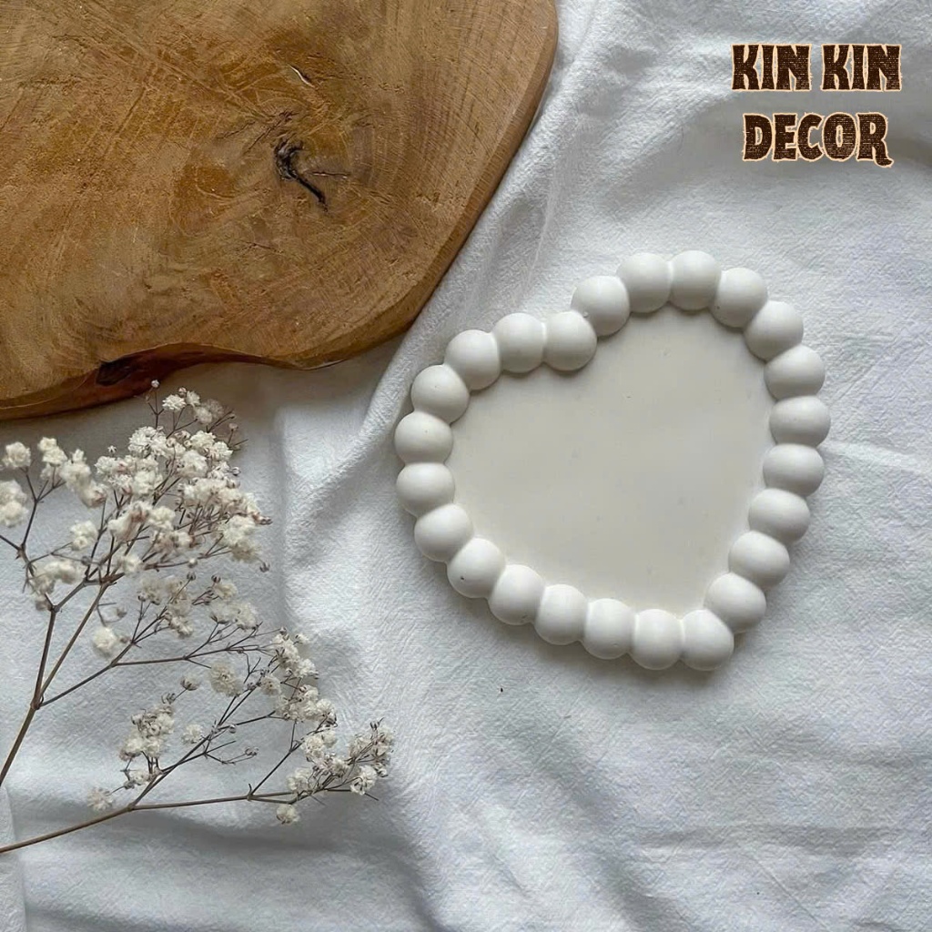 Khay thạch cao decor trang trí, đựng phụ kiện, trang sức, nến thơm, làm quà tặng KINKIN Decor | BigBuy360 - bigbuy360.vn