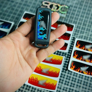 Tem Sticker Nổi Phản Quang V1 Dán Remote Smartkey H-o.n.d-a Lửa, 6 Màu Sắc - Mới 2025 |SGDC - 1 Cái|