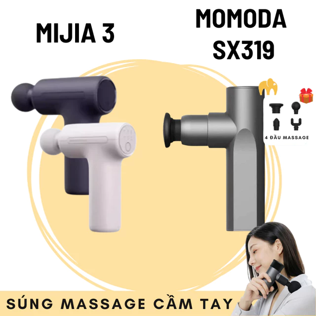Súng massage cầm tay Xiao Momoda SX319 - Máy trị liệu giảm căng cơ - Súng massage Mijia 3