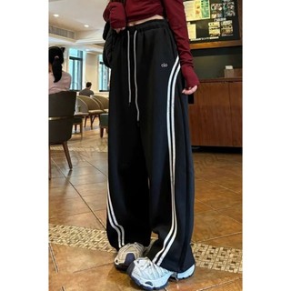 Quần Ống Rộng ELEGANTE Phối Viền Cạp Chun Chất Liệu Nỉ 2 Da, Hack Dáng Cực Tốt 80.002