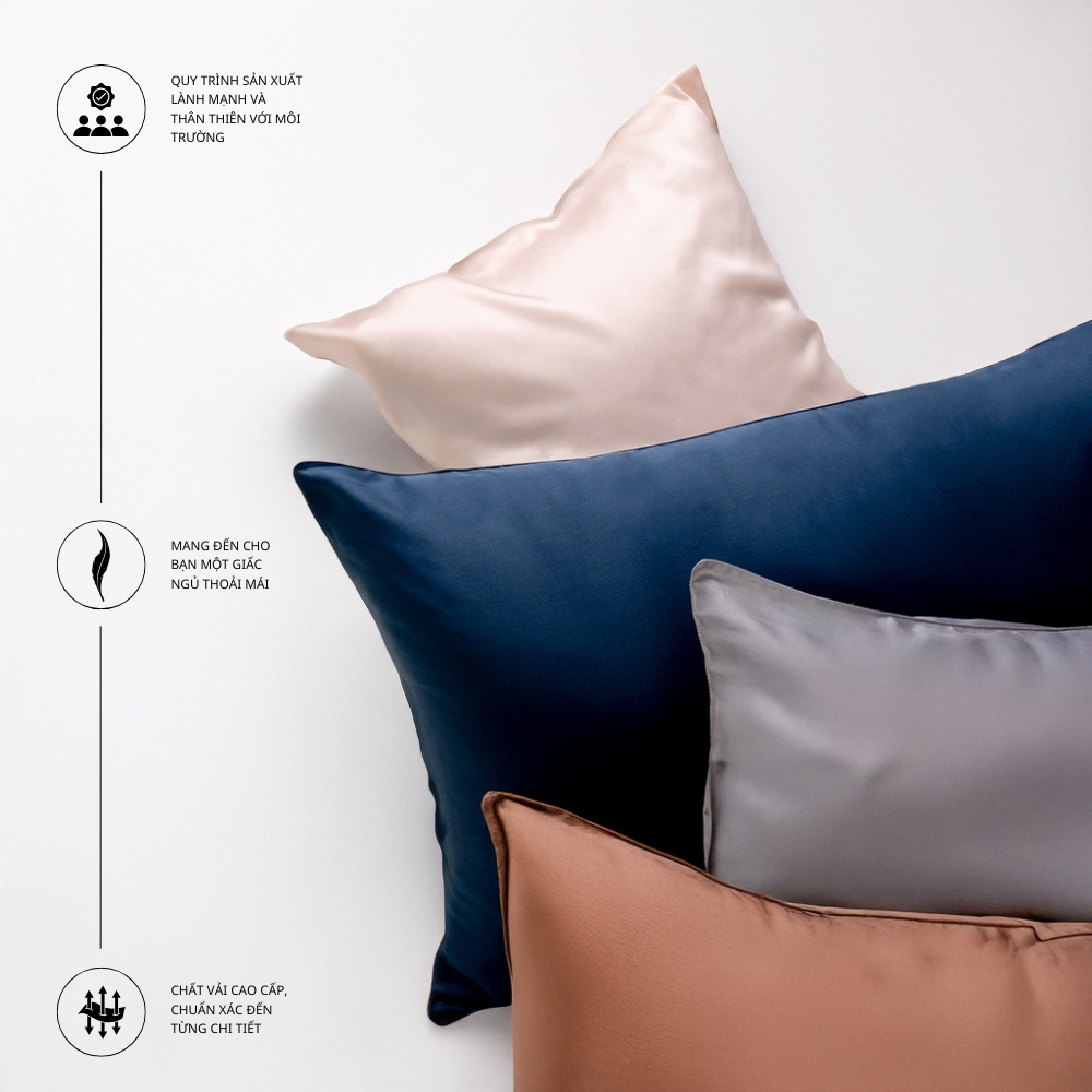 Vỏ gối nằm Tencel 80s cao cấp size 50x70cm EMPIRE Áo gối mềm mịn thoáng mát - EMPIRE Bedding & Decor