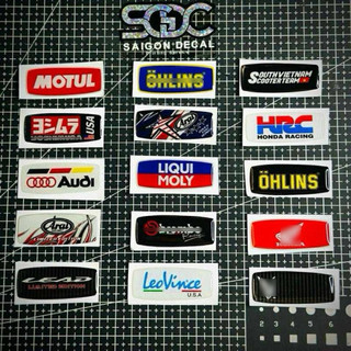 Tem Sticker Nổi Phản Quang V2 Dán Remote Smartkey Honda Custom, 15 Màu Sắc - Mới 2025 |SGDC - 1 Cái|