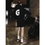 GOUNI® HOODIE DOUBLE ZIP BIG SYMBOL LOGO / BLACK
