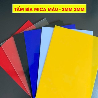 2 Tấm mica làm đồ Handmade, Bìa mica A3, A4, Tấm mica nhiều màu làm đồ decor - Mica dày 2mm
