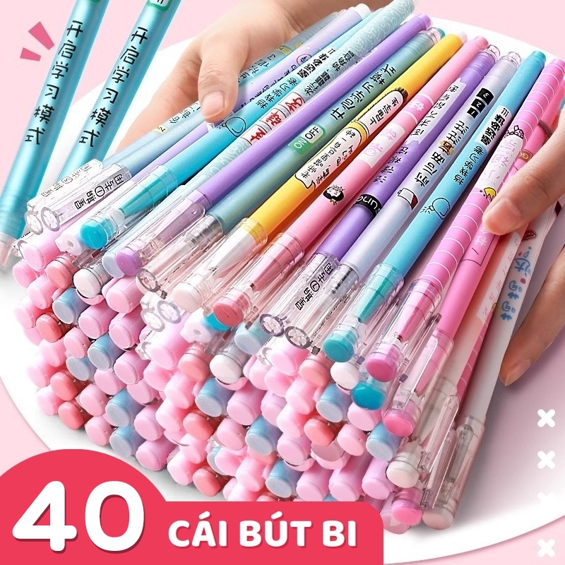 Bút Bi Gel Bấm Mực Đen, Ruột Bút Gel 0.5mm Nét Viết Đều Dành Cho Học Sinh, Sinh Viên, Văn Phòng