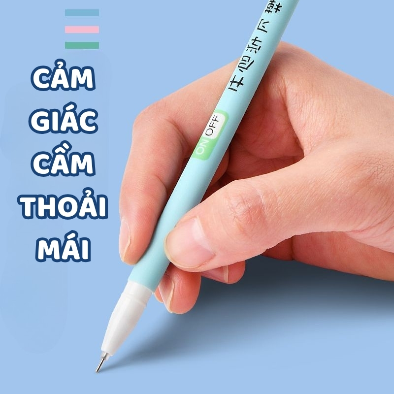 Bút Bi Gel Bấm Mực Đen, Ruột Bút Gel 0.5mm Nét Viết Đều Dành Cho Học Sinh, Sinh Viên, Văn Phòng