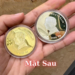 Cặp 2 Đồng Xu hình con Ngựa Vàng Bạc Lì Xì Tết 2026 của Úc