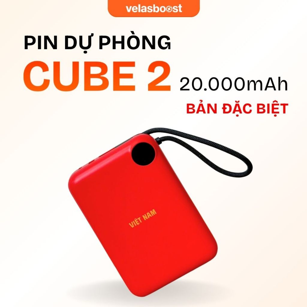 Pin sạc dự phòng 10.000 mAh - 20.000 mAh CUBE1 | CUBE2 velasboost