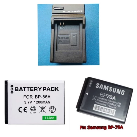 Sạc hoặc Pin Samsung BP-70A 85A ( BP 70A ) SLB-70A 85a 10a 11a Chọn đúng mã pin cũ mới gắn vừa