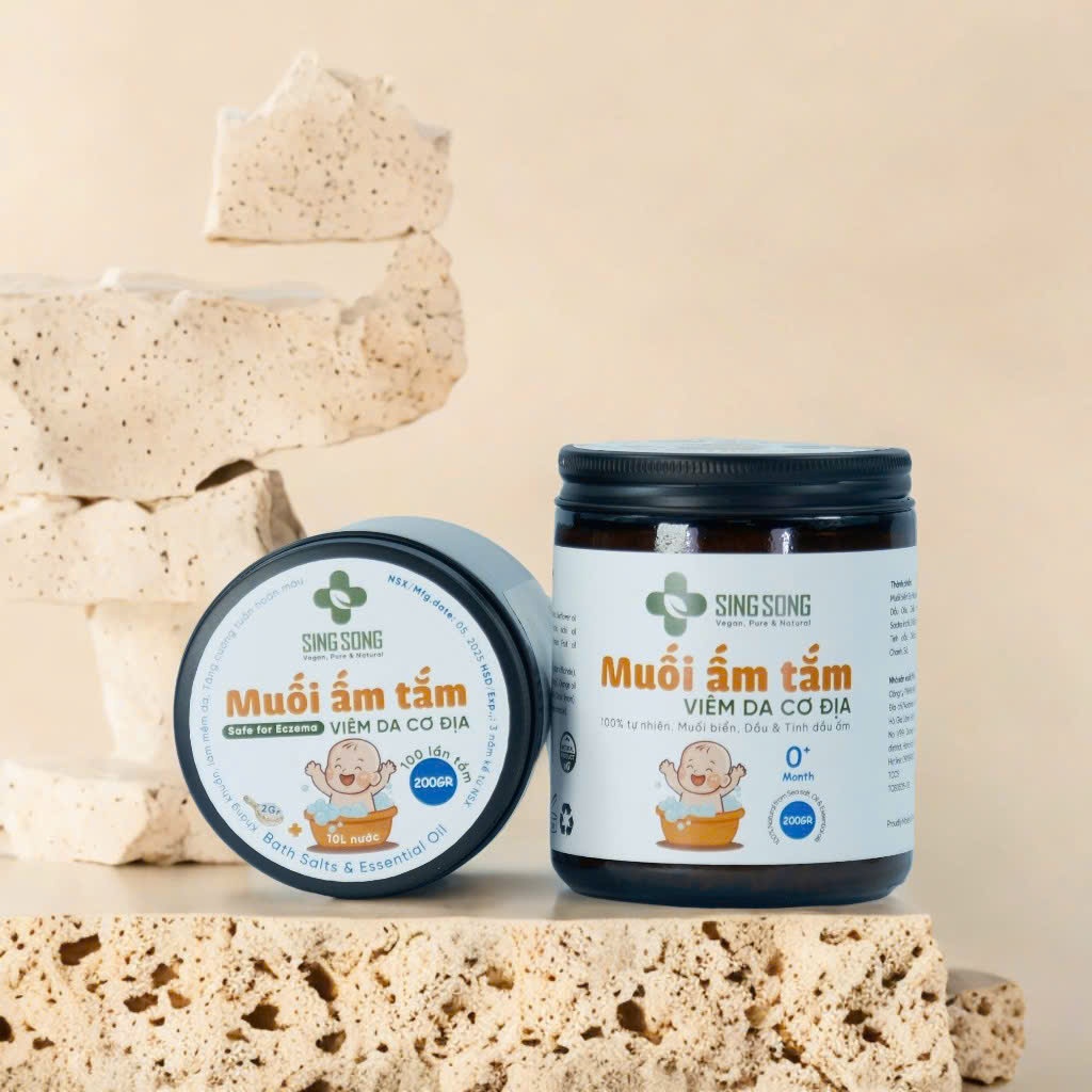 Muối Tắm Singsong. Giữ Ấm cơ thể  Viêm Da Cơ Địa - 200gr