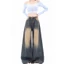 Quần jeans ống rộng, Quần bò ống rộng gân lưng cao bụi vàng Hot Hack dáng LN12