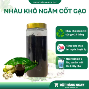 Trái nhàu khô ngâm cốt gạo 24 tháng, bình thủy tinh 1 lít