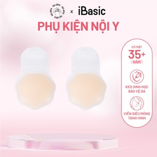 Miếng dán ngực silicone iBasic dính chắc có tai nâng đỡ vòng 1 sử dụng nhiều lần PK091-1