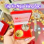 Hộp 2 Đồng Xu Hình Con Ngựa Vàng - Bạc từ Úc lì xì Tết sang trọng - đi cùng túi gấm đỏ sang chảnh