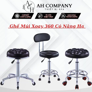 Ghế Xoay Nâng Hạ Có Múi, Sử Dụng Trong Spa, Phun Xăm, Chất Da Loại Tốt, Độ Bền Cao, Sử Dụng Tiện Lợi