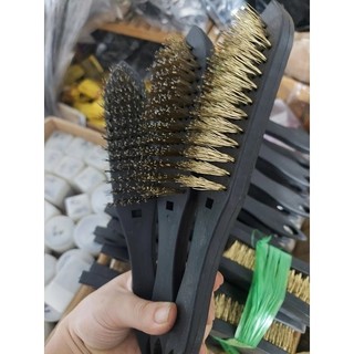 Bản Chải Sắt Cán Thẳng Loại To Sợi Vàng Cọ Gỉ Sét Đánh Chà Vỉ Nướng