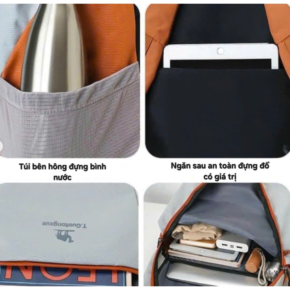 Balo B04 chống nước siêu nhẹ nam nữ đựng laptop, đồ du lịch tiện lợi, thích hợp hoạt động ngoài trời
