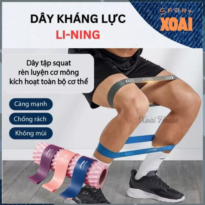 Dây kháng lực tập gym, dây kháng lực Li-ning, dây cao su tập kháng lực, dây tập kháng lực Li-ning
