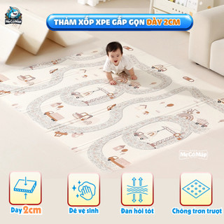 Thảm Gấp Gọn XPE Dày 2cm Chính Hãng Pakey, Thảm Cho Bé 2 Mặt Dày Dặn, Cách Nhiệt Tiện Lợi