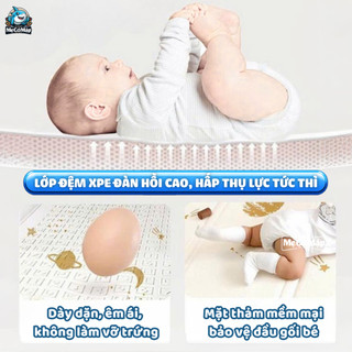 Thảm Gấp Gọn XPE Dày 2cm Chính Hãng Pakey, Thảm Cho Bé 2 Mặt Dày Dặn, Cách Nhiệt Tiện Lợi