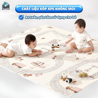 Thảm Gấp Gọn XPE Dày 2cm Chính Hãng Pakey, Thảm Cho Bé 2 Mặt Dày Dặn, Cách Nhiệt Tiện Lợi