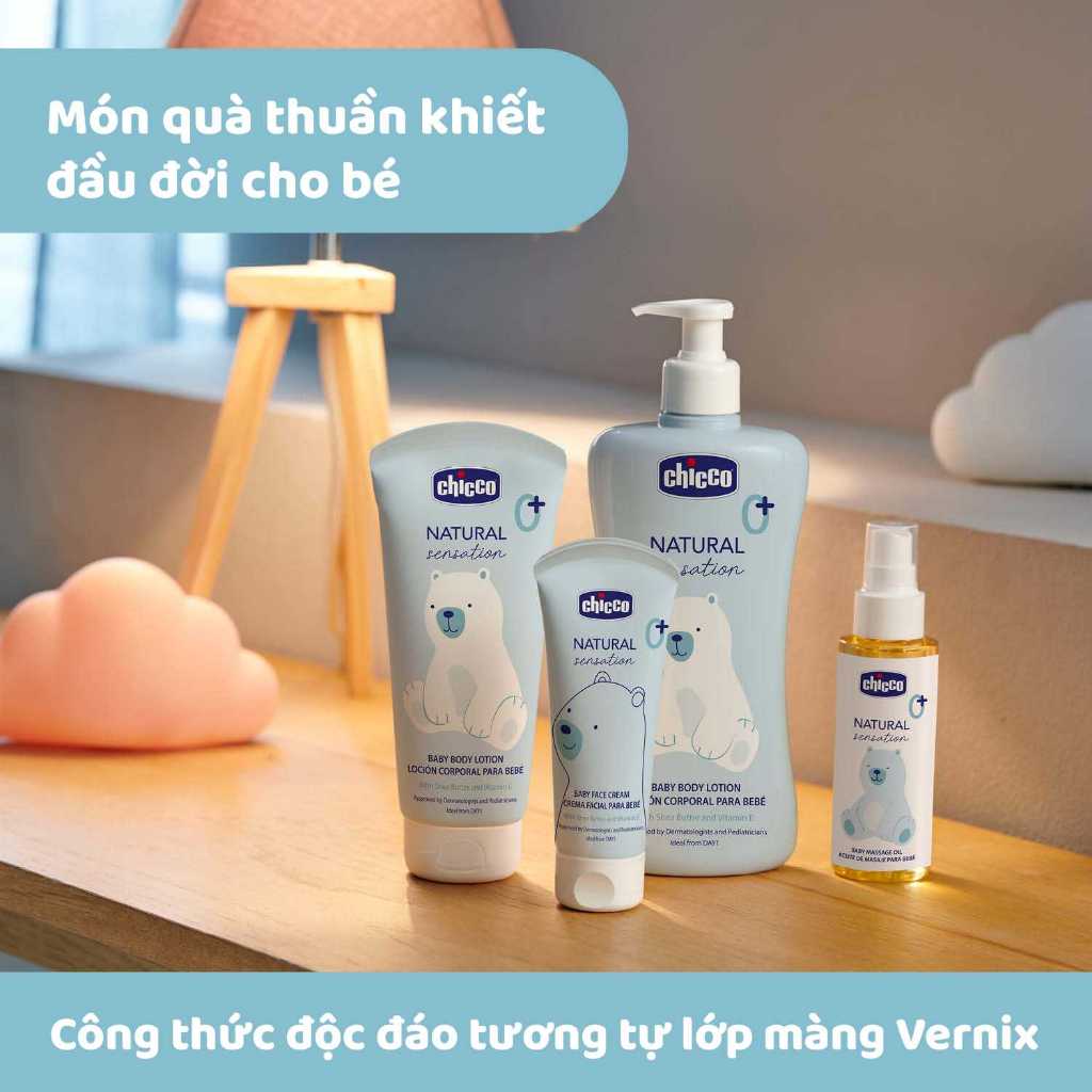 Kem dưỡng ẩm chiết xuất Bơ hạt mỡ & Vitamin E  Chicco Natural Sensation 0M+ 50ml