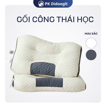 Gối Công Thái Học Didooglt Gối Ngủ Chống Đau Cổ Vai Gáy Lõi Bông Xơ Hỗ Trợ Ngủ Ngon