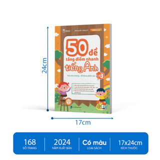Sách - 50 Đề Tăng điểm nhanh Toán - Tiếng Việt - Tiếng Anh Lớp 3 (Theo chương trình mới)
