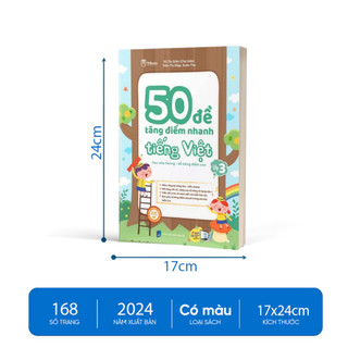 Sách - 50 Đề Tăng điểm nhanh Toán - Tiếng Việt - Tiếng Anh Lớp 3 (Theo chương trình mới)