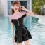 Set đồ bơi liền mảnh dây kéo phối màu,kín đáo cho các nàng tự tin đi biển, đi bơi HAN.T SHOP