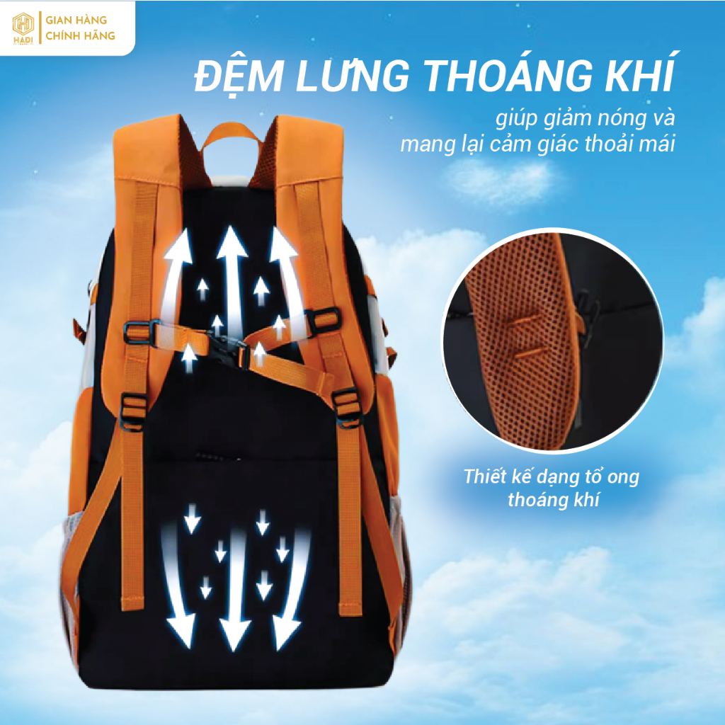 Balo du lịch siêu nhẹ nam nữ chống thấm nước, đeo êm vai, lý tưởng đi cắm trại leo núi dã ngoại B04
