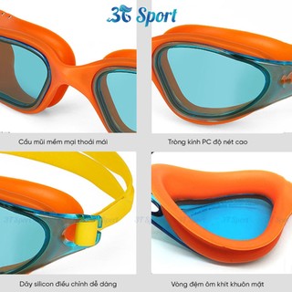Kính bơi cao cấp chống sương mù chống nước tầm nhìn rõ viền Silicone êm thoải mái khi đeo KB-6800