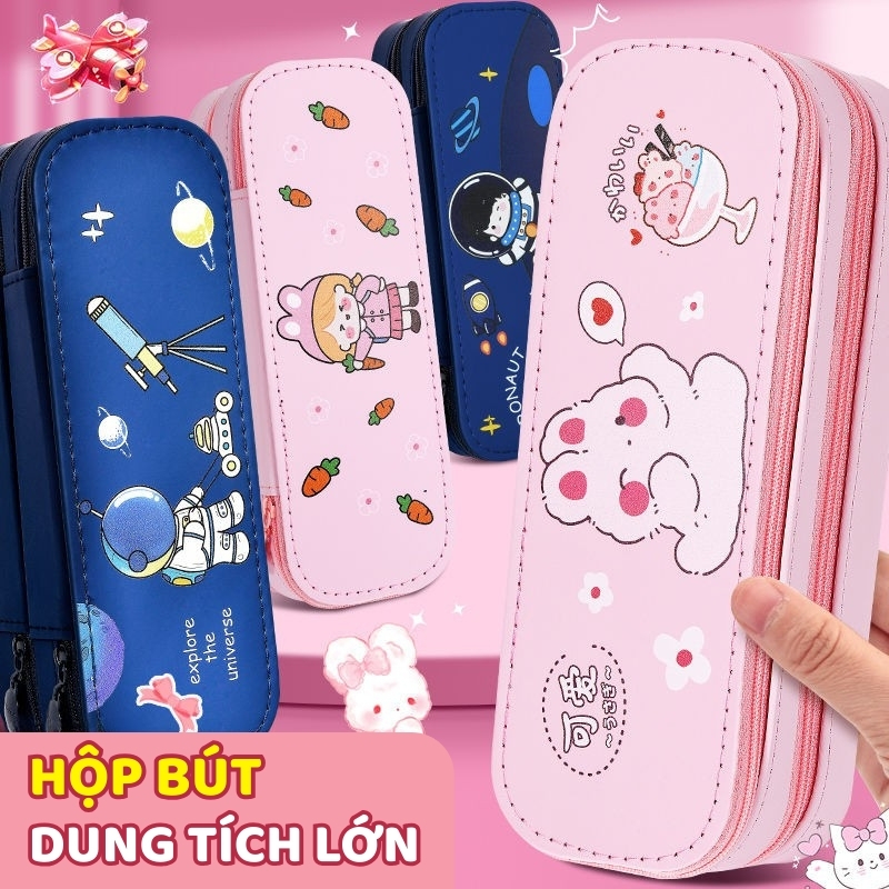 Hộp Bút Học Sinh Cute, Hộp Đựng Bút Nhiều Ngăn Rộng Rãi, Phù Hợp Với Học Sinh Sinh Viên