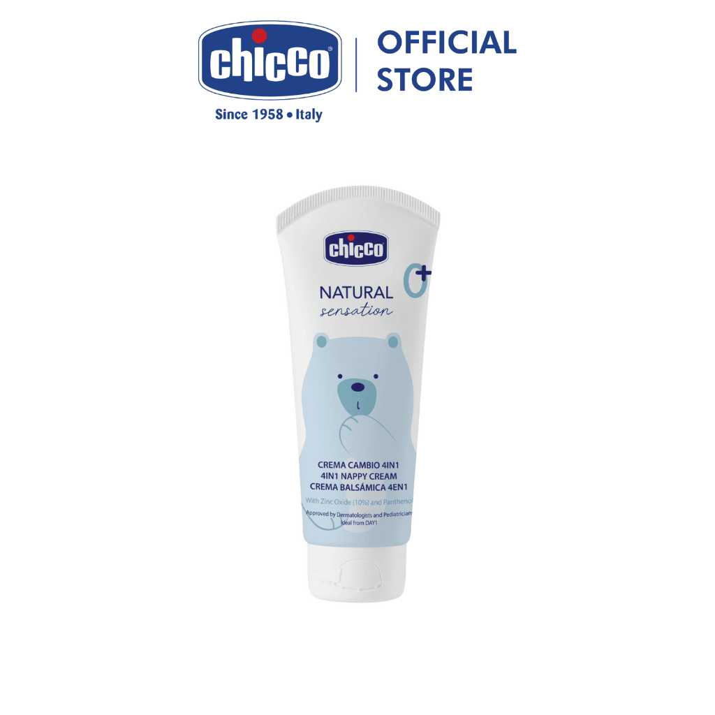 Kem hăm 4in1 chứa Kẽm Oxide và Panthenol  Chicco Natural Sensation 0M+ 100ml