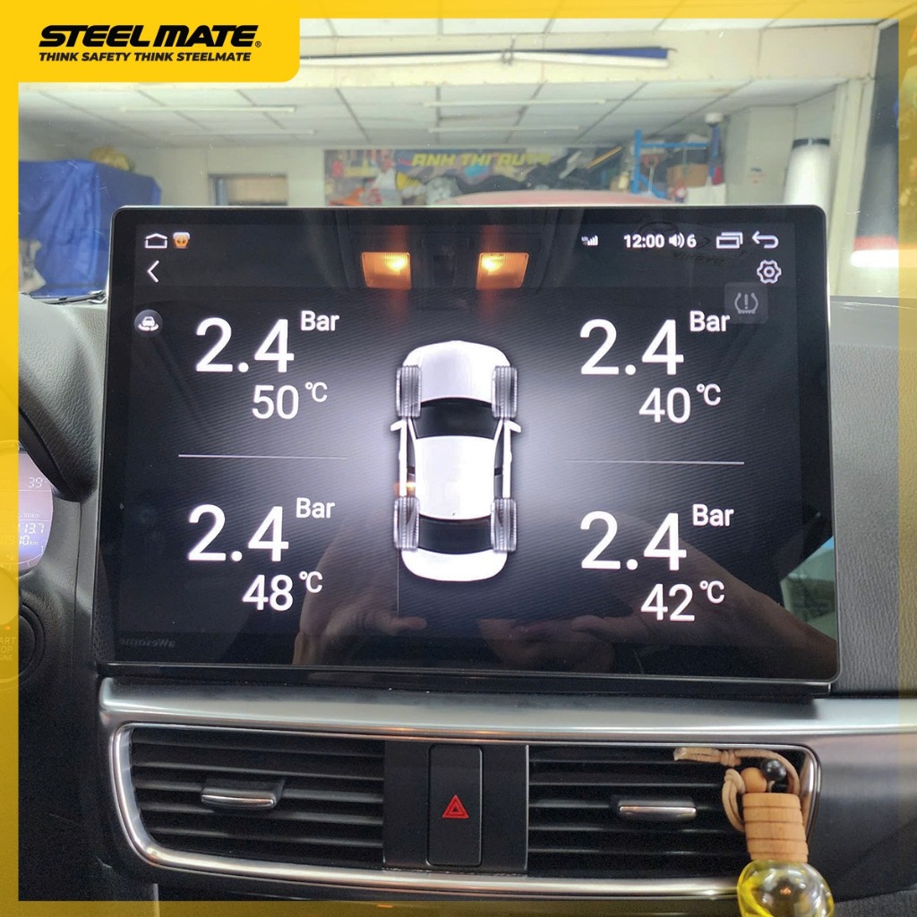 [TPMS] Cảm Biến Áp Suất Lốp STEELMATE TP-MT30 - Ô Tô Van Trong, Tích Hợp Màn Hình Android, Bảo Hành 3 Năm