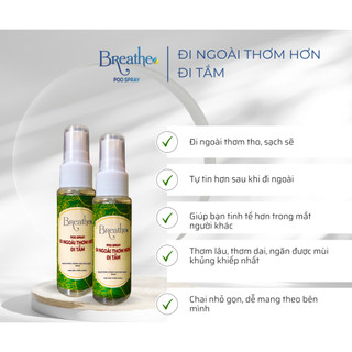 Combo tiết kiệm xịt thơm Breathe ngăn mùi toilet-đi ngoài thơm hơn đi tắm-Chọn mùi ở phần ghi chú