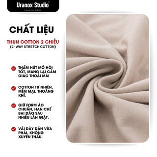 Áo phông nam nữ 250GSM PLANET URANUS, dáng unisex form rộng, chất cotton cao cấp, thoáng khí M03