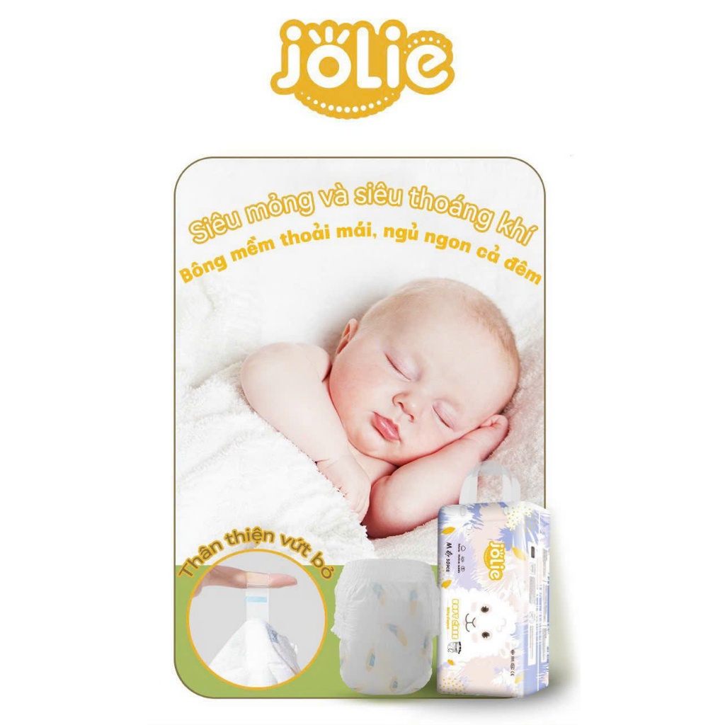 Bỉm Jolie 100 miếng đủ size M L XL XXL XXXL 4XL – Tã quần/tã dán siêu mềm mại, thấm hút vượt trội