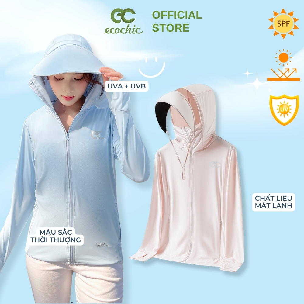 Áo Chống Nắng Dáng Ngắn ECOCHIC Chống Tia UV UPF50+ Chất liệu Cao Cấp Thoáng Mát B041