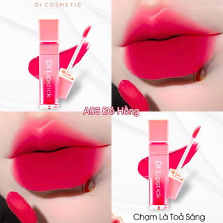 [ MUA 2 TẶNG 1] A06- Đỏ Hồng Son DI Cosmetic lì môi không chì chính hãng
