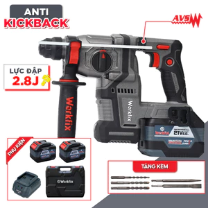 Máy Khoan Bê Tông Lực Đập 2,8J WF-RH2203PRO Không Chổi Than, Đục Bê Tông 3 Chức Năng